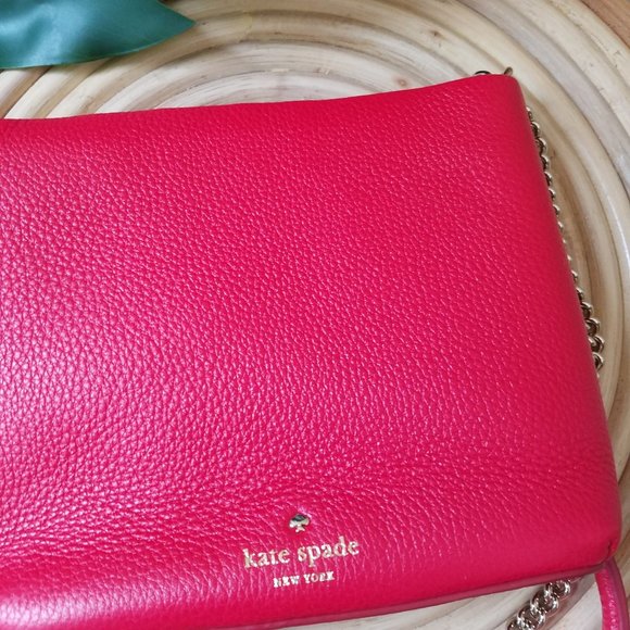 Kate Spade Hayes Street Pearl Ellery Royal Red - Picture 3 of 7